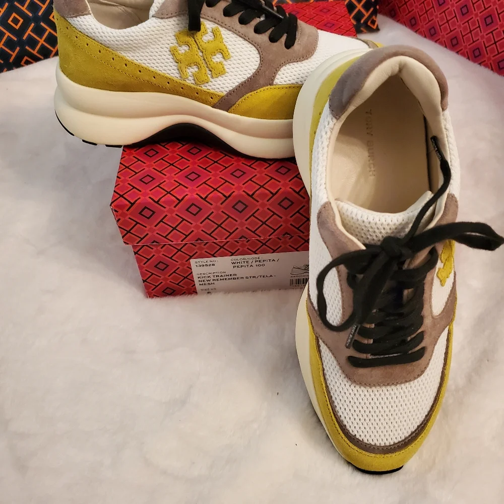 NEW! TORY BURCH FABULOUS, CHIC, & SEXY KICK TRAINER REMEMBER STR SNEAKERS SHOES - Picture 10 of 11